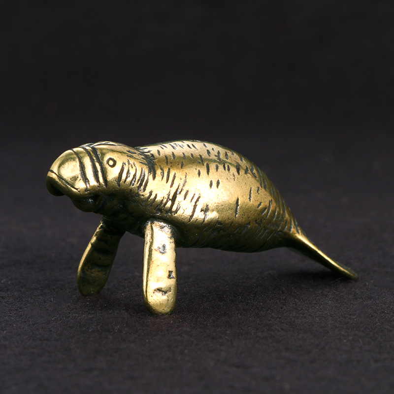 Office Furniture Loft - Messing Florida Manatee decoratieve beeldjes Vintage