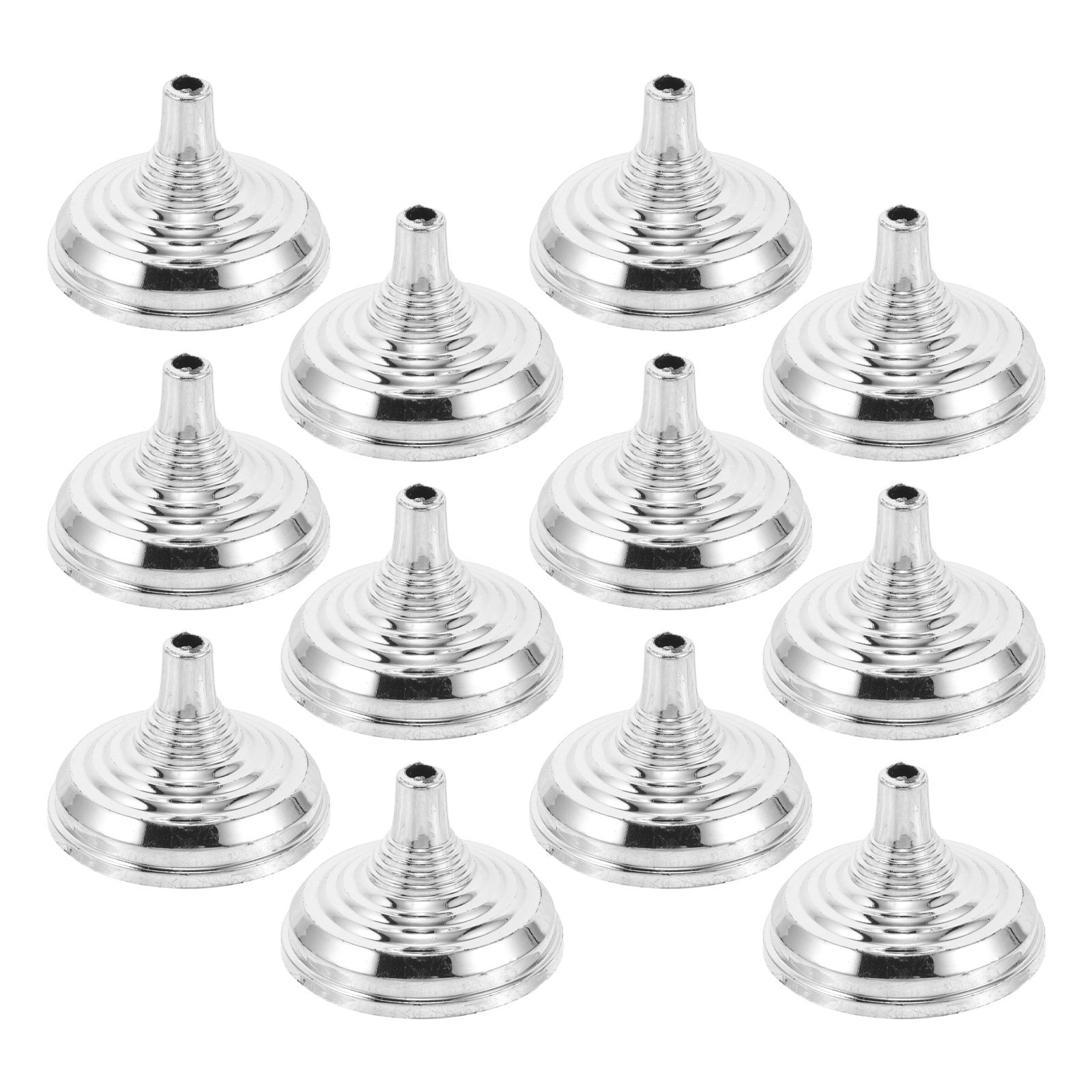 Conference Table Round - 12 stuks zilveren mini-bureauvlagstandaardbasis compacte stabiele