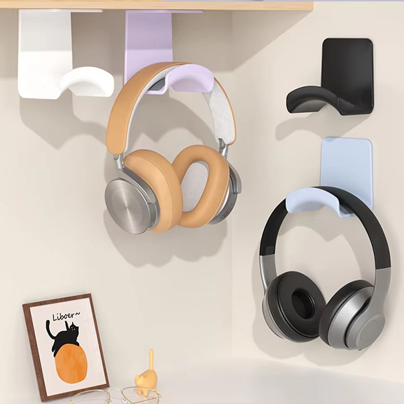 Wall Organizer Pocket - 2 stuks universele kunststof wandgemonteerde hoofdtelefoonstandaard