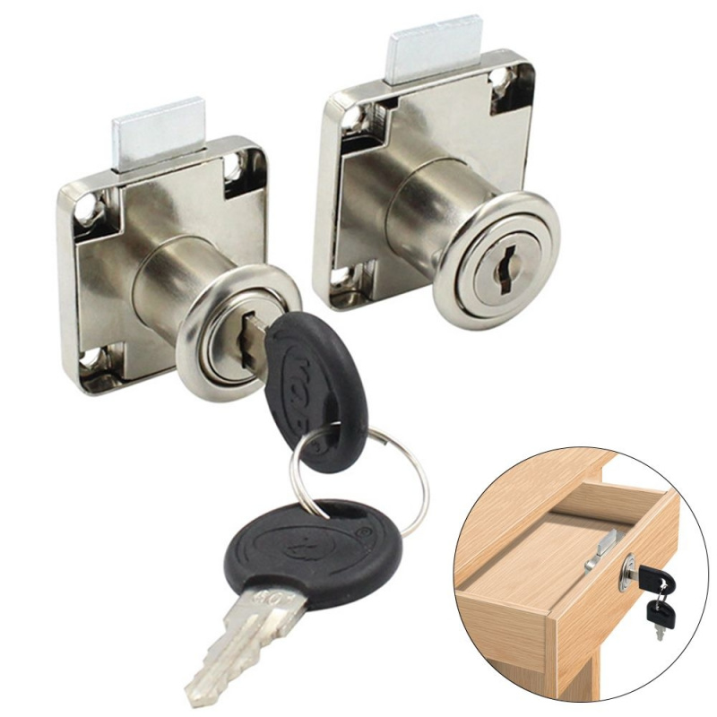 Office Furniture Cabinets - Zinklegering Ladeslot met 2 sleutels Beveiligingsbureauslot