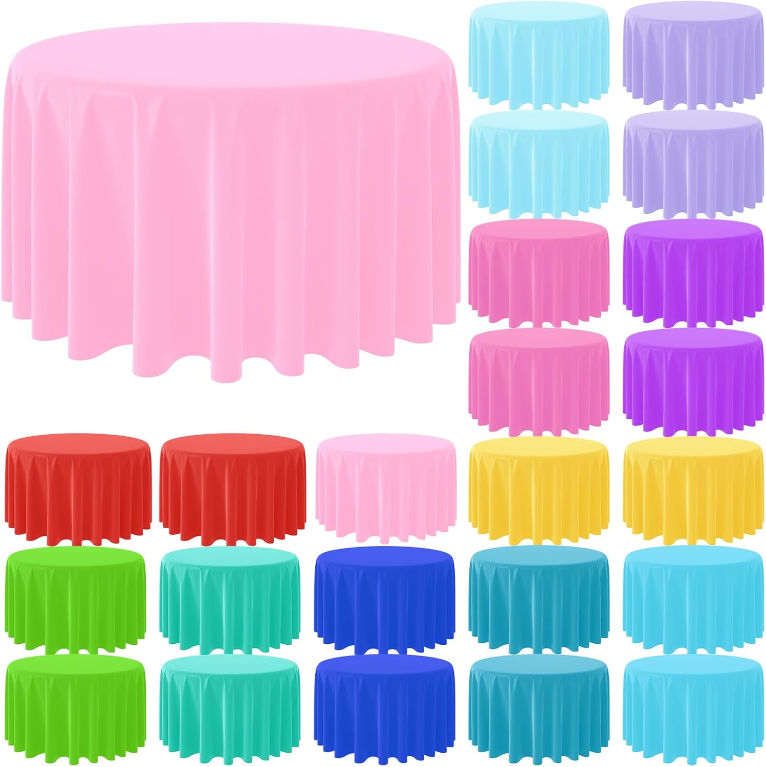 Conference Table Round - Wegwerp Ronde Effen Kleur Tafelkleed Ronde