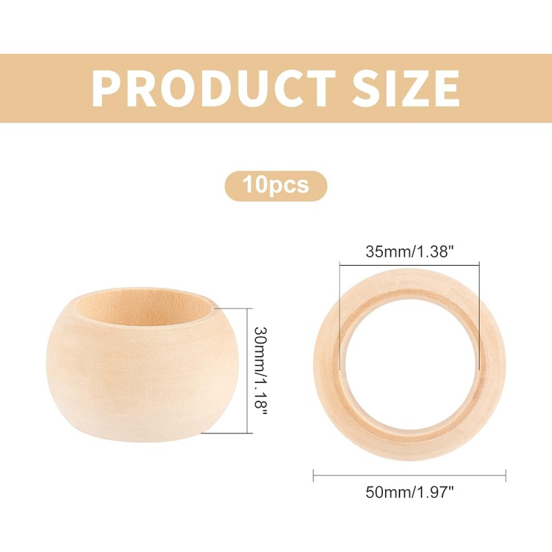 10 Stuks Houten Servetringen S - Conference Table Round recensie en prijs
