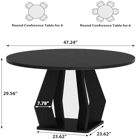 Ronde vergadertafel voor 4-6 p - Conference Table Round recensie en prijs