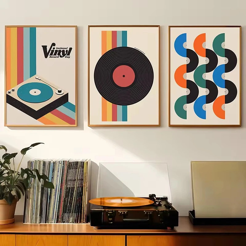 Mid Century Vinyl Record Canva - Office Furniture Loft recensie en prijs