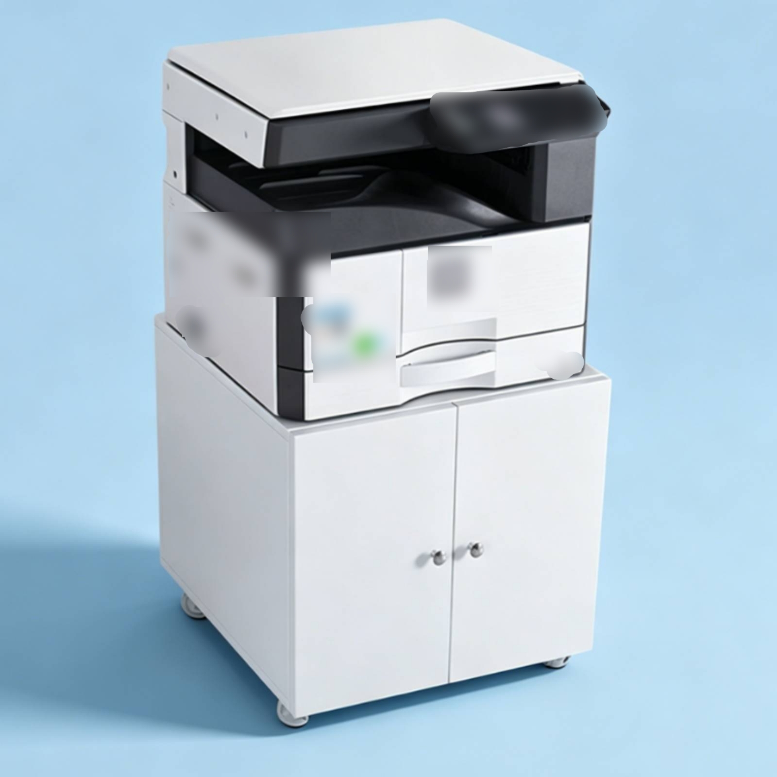 Mobiele kast met wielen, dubbe - Office Furniture Cabinets recensie en prijs