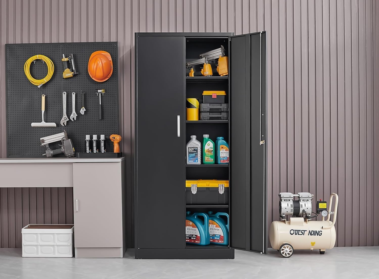 Metalen opbergkast met verstel - Office Furniture Cabinets recensie en prijs