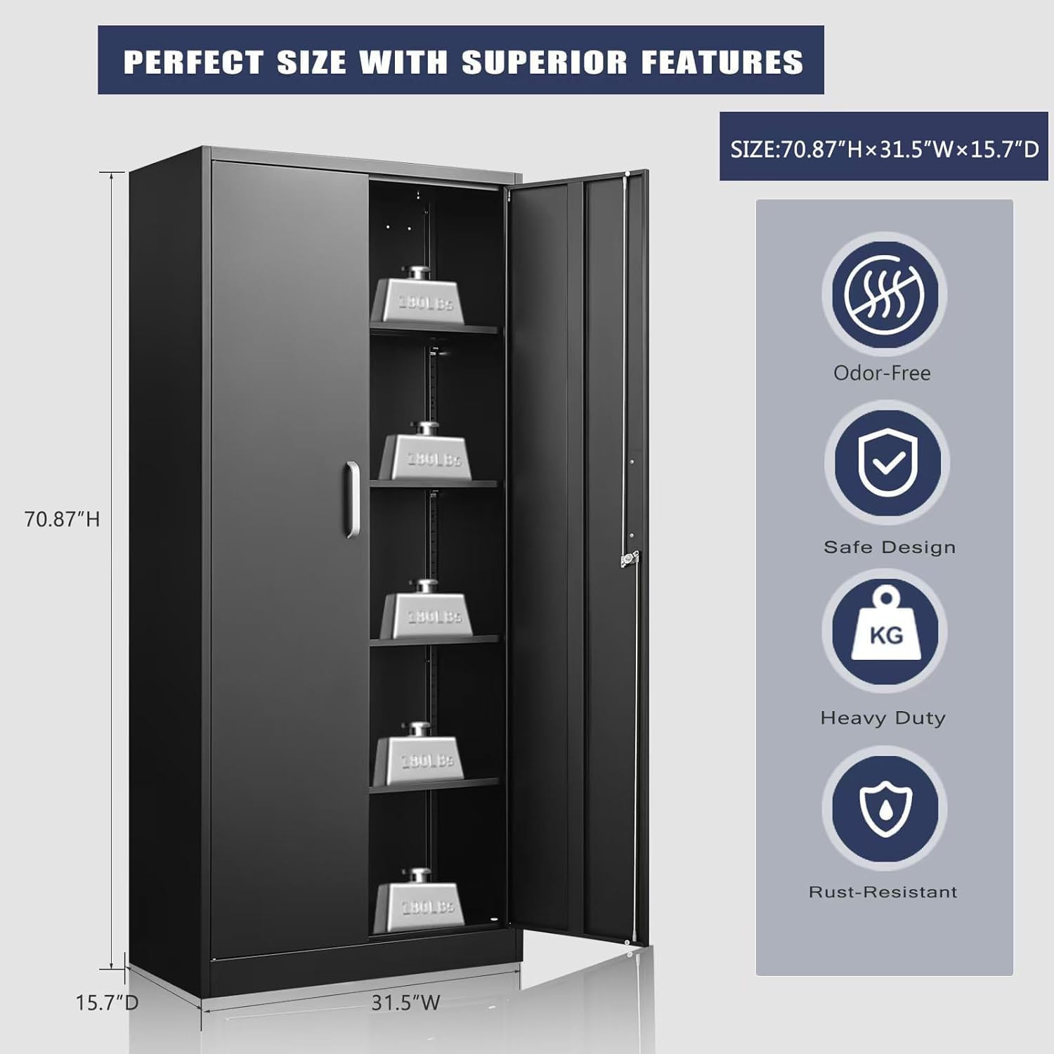 Metalen opbergkast met verstel - Office Furniture Cabinets recensie en prijs